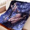 Cartoon Genshin Impact Leyla Flannel Blanket Cover Warmth Soft Anime Blanket Multifunctional Decor Home Universal Blankets