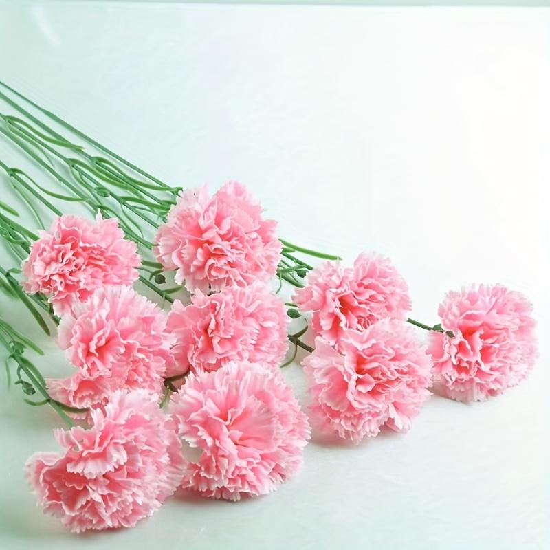 10 Artificial Pink Carnation Bouquets (bendable Stems) - an Ideal Choice for Mother's Day, Weddings, Home and Office Decor