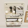 Versatile Wall-Mounted Storage Organizer Multi-Compartment Fabric Bathroom Hanging Bag with Viewing Window Hooks accessories