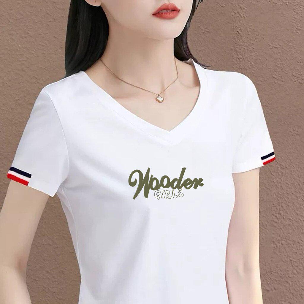 Women s Summer Leopard Print V-Neck Slim-Fit Stylish T-Shirt M