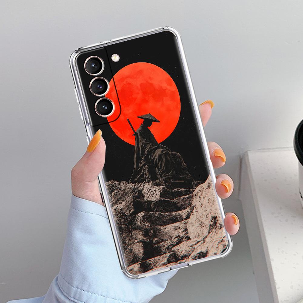 Phone Case For Samsung Galaxy S26 S25 S24 S23 S22 Ultra S20 S21 FE 5G Plus Soft Clear Cover Japanese Bushido Samurai