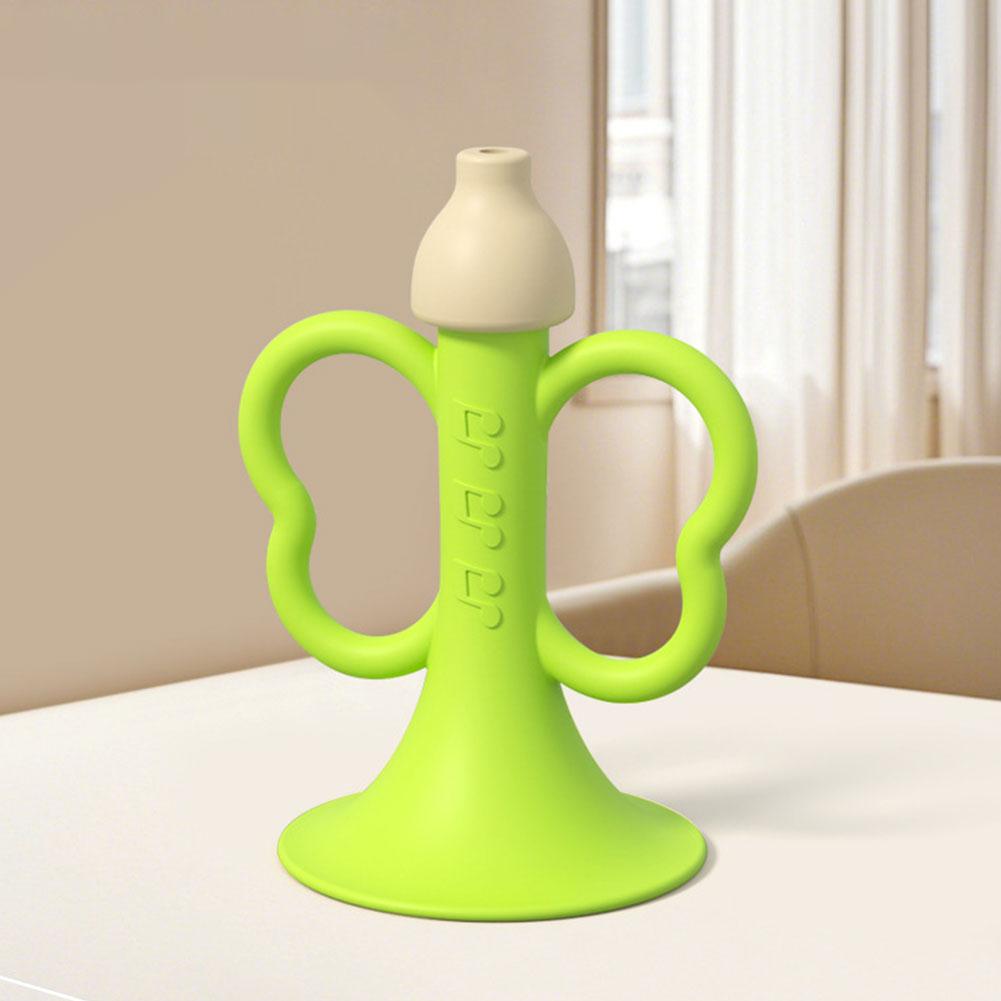 

Силиконовая детская свистулька труба музыкальная игрушка-тренажер зелёный