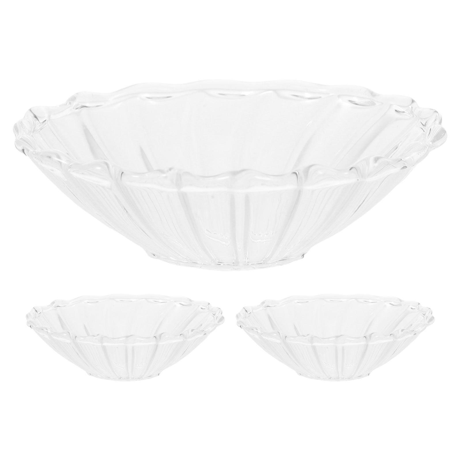 3Pcs Drip Protectors Clear Glass Wax Catchers Decorative Drip Tray Reusable for Taper Candles Candlestick Holders