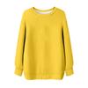 Women's Solid Color Round Neck Long Sleeved T-shirt Sweatshirt Top