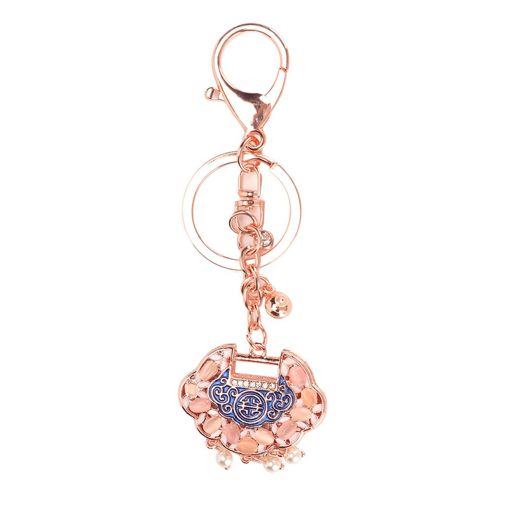 Chinese   Keychain Best  es Zinc Alloy Rhinestone Shinny Fashionable Handbag Key   for Car Decor