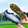 Colorful Electroplated Bottom Couple Teen Student Game Training TPU Seamless Low-top Football Shoes