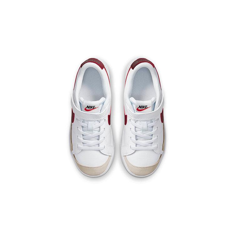Nike Blazer 77 Low top Kids' Skateboarding Shoes White Red Children Aged 3 7 Years Old DA4075-102