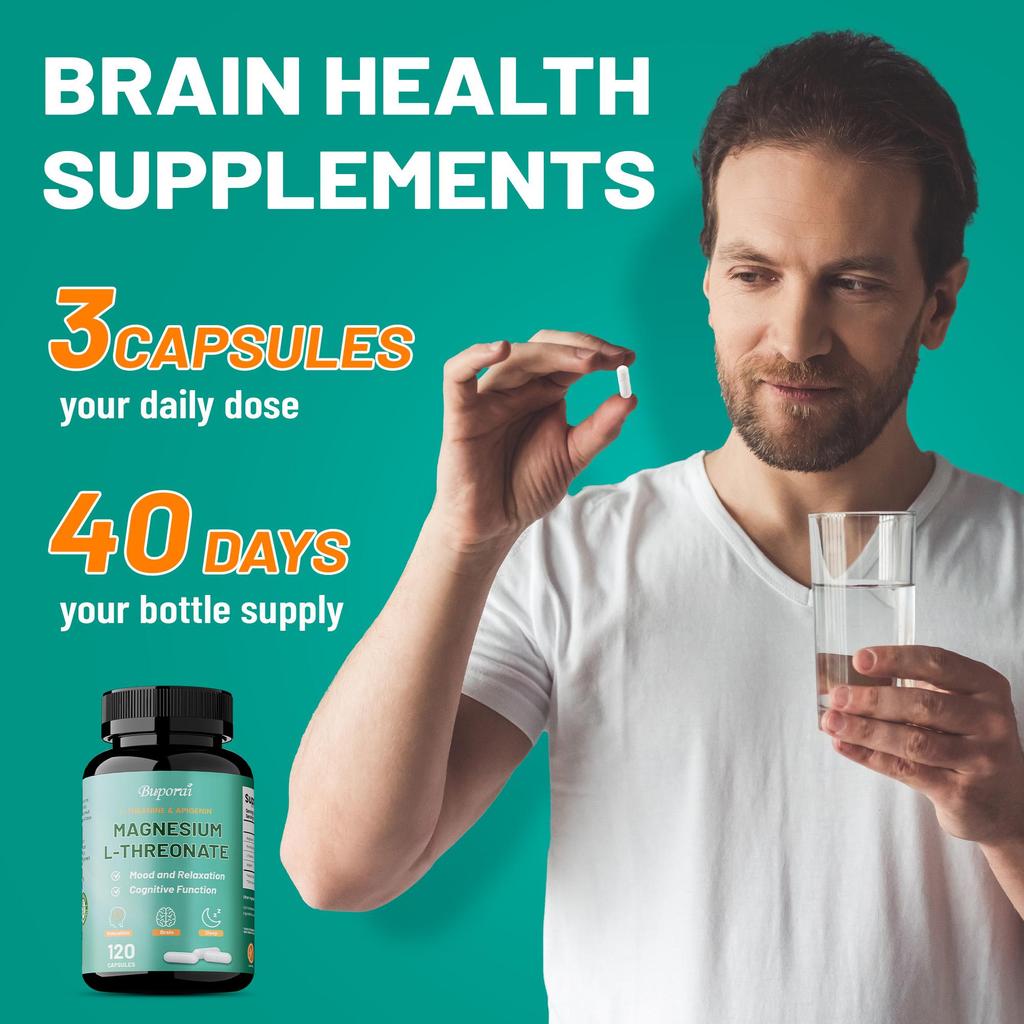 Magnesium L-Threonate - Supports Brain Health, Sleep and Mood