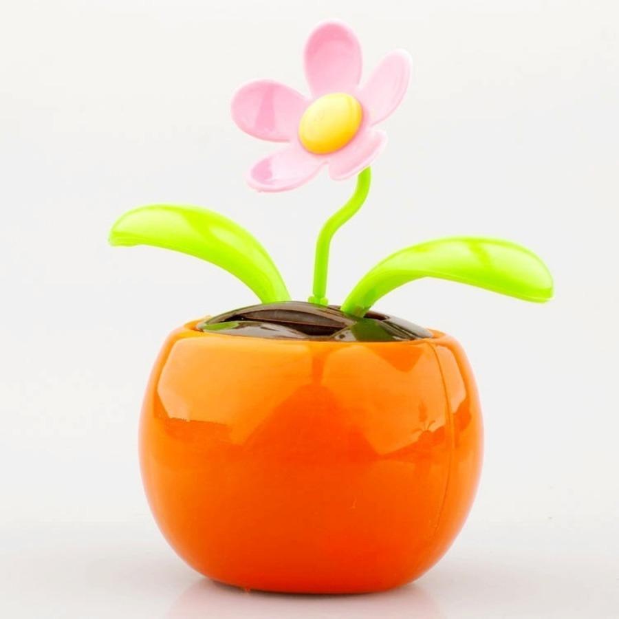 

1 шт., танцующий цветок на солнечной энергии, качающийся анимированный танцор, игрушечные машинки, украшение для офиса и дома оранжевый
