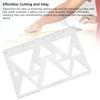 Router Inlay Decorative Template Transparent Acrylic Router Stencil with Ruler Scale for DIY Woodworking Triangular 12 in 1