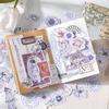 45 st Retro Handmålade Blomsterfigur Bladklistermärken Konstnärlig Akvarellstil Dagbok DIY Dekorationsmaterial