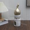 1 PC Candlestick Muslim Kaaba Dome Mosque Islamic Desktop Ornament Table Car Decor Crafts Gifts