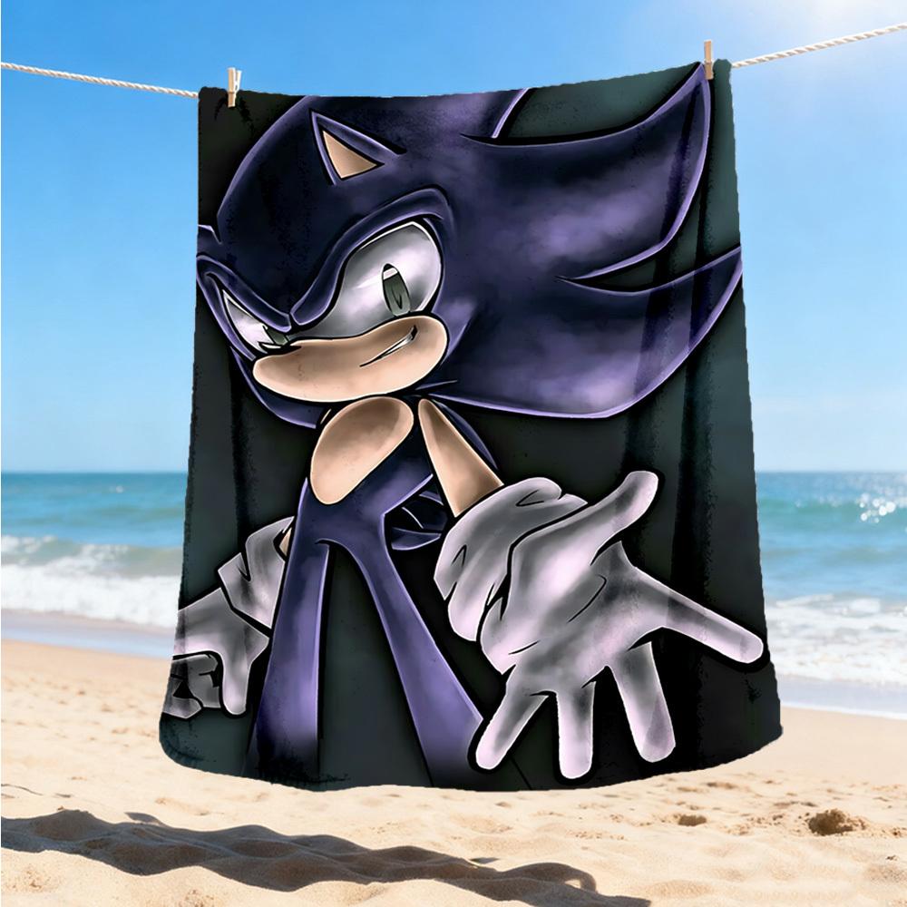 1pc Shadow the Hedgehog Outdoor Flannel Blanket, Soft,