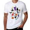 Retro Halloween  Halloween Pattern By Cecca Designs Tshirt Casual Basic Short Sleeve Tshirt