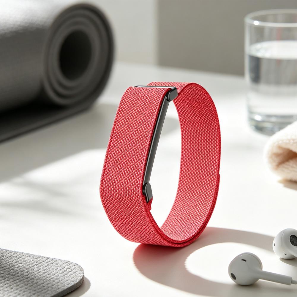 Metal Case+Sports Nylon Strap For Google Fitbit Air Sports Elastic Magnetic Wristband For Google Fitbit Air Comfortable Bracelet