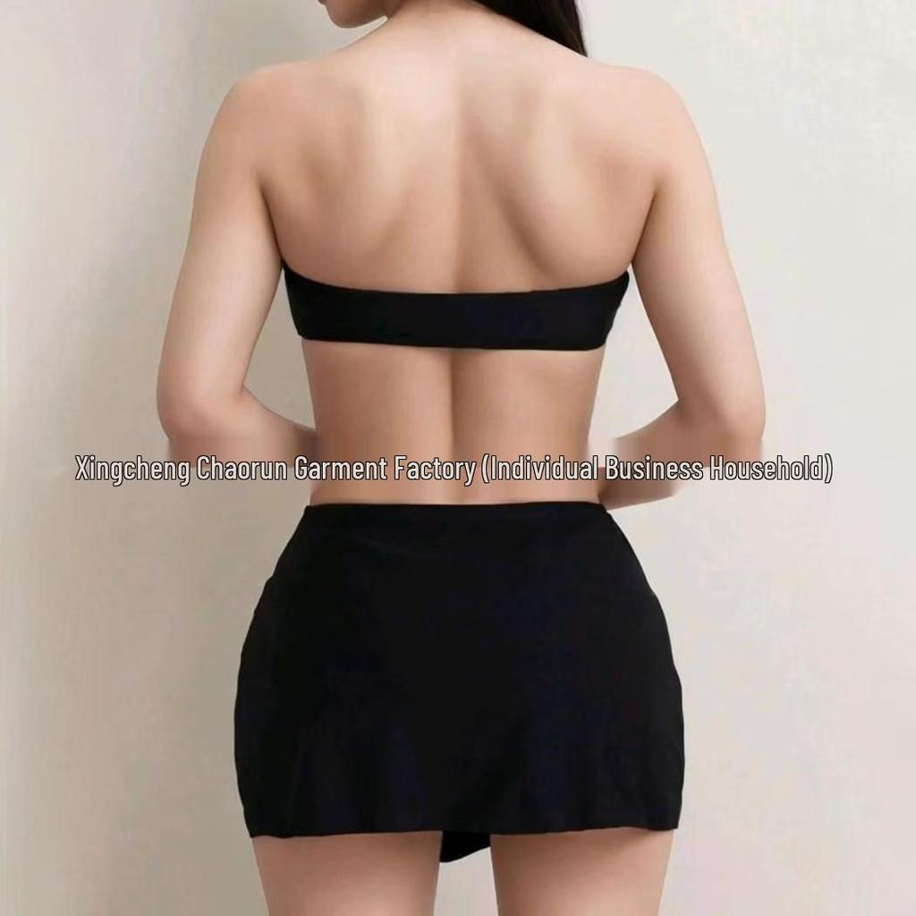 2025 Luxe Gold U-Shaped Bikini for Big Busts - European & American Sexy High-End Swimwear