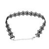 Black Lace Chokers Necklace Set Vintage Gothic Punk Elastic Necklace Women'S Jewelry Adult/Child Size