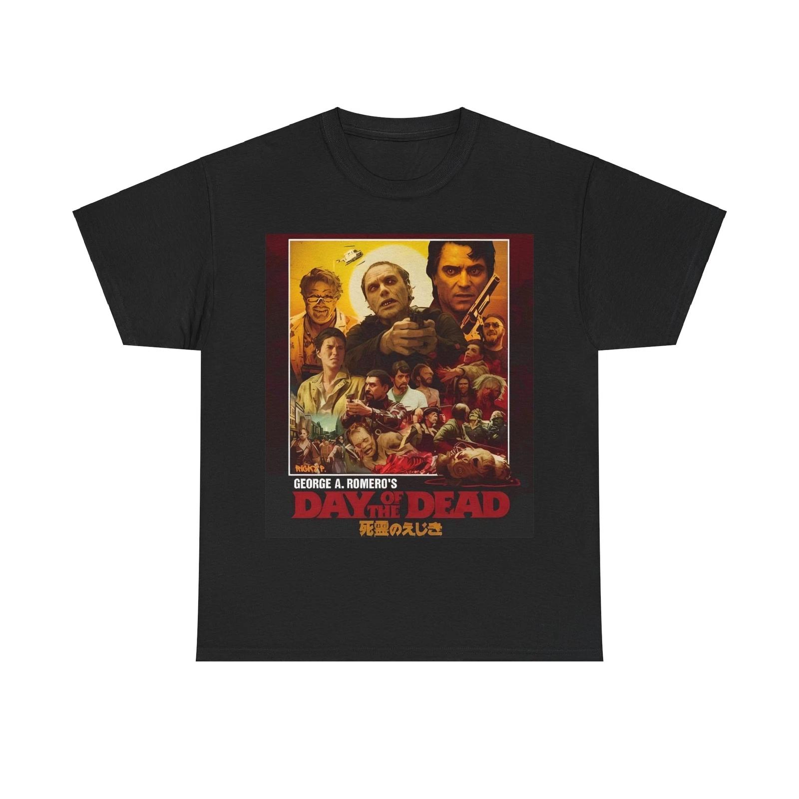 Day of the Dead George A Romero Fitted 100% Cotton T-shirt Mens Tees Top Unisex Heavy Cotton 2XL