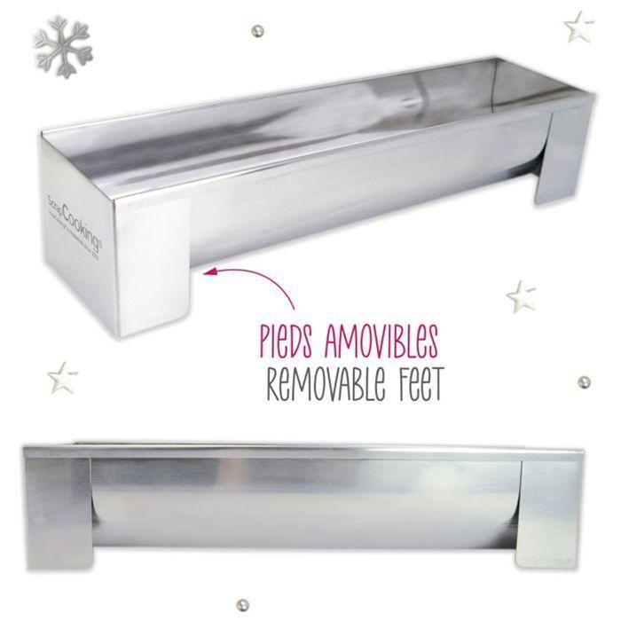 Moule à bûche - SCRAPCOOKING - Inox avec insert - 30x8x6.5cm
