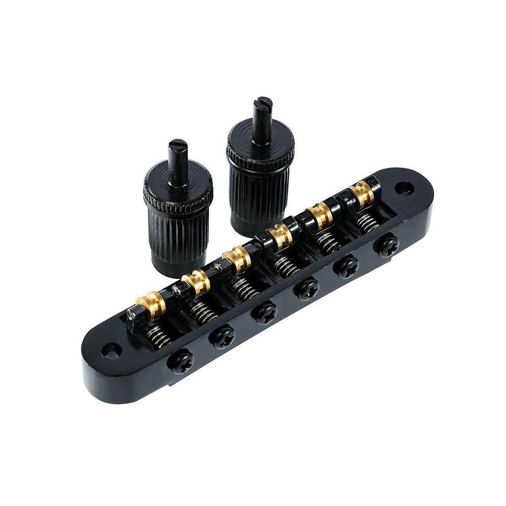 Roller Saddle Bridge Adjustable Bridges Accessories Replacement Set 2 Matching Studs Lock Tailpiece Musical Instrument