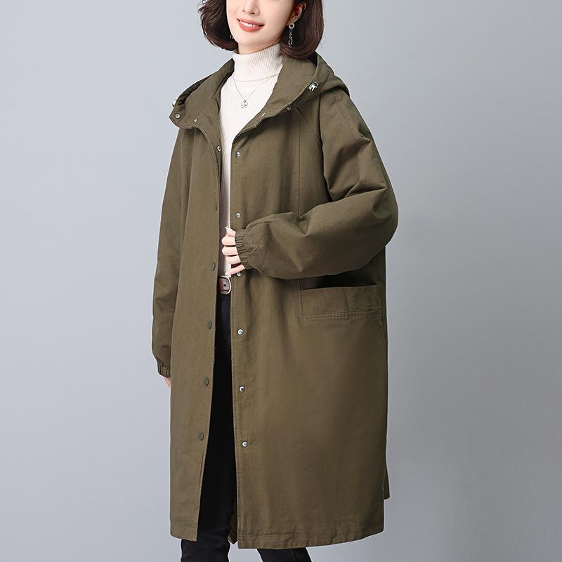 

Женское хлопковое пальто миди с капюшоном Parker - Зимняя коллекция 2024 L 120-135 jin кофейный