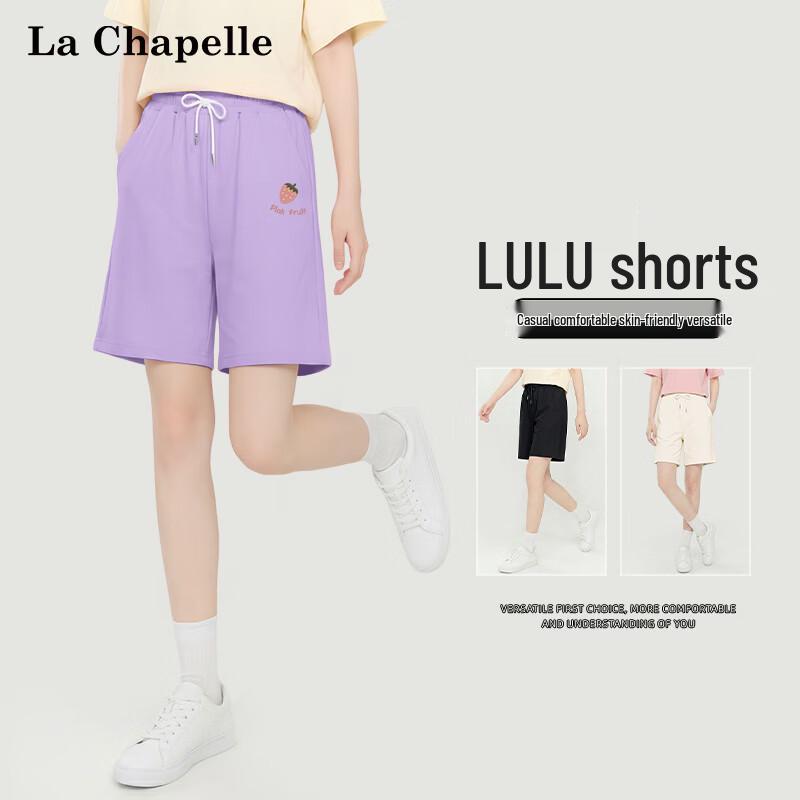 

La Chapelle Women s Strawberry Print Wide-Leg Shorts S