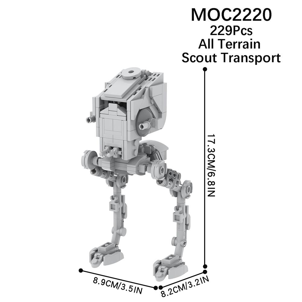 MOOXI Space Wars Walking Machine Model MOC Bricks DIY Diorama Adult Children Toys Building Block Set Montessori Gifts Decoration