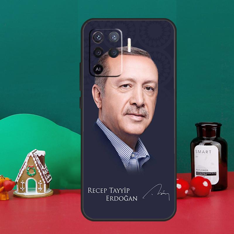 Cumhurbaşkanı Türkiye Recep Tayyip Erdoğan OPPO A54 A74 A94 A57S A53S A58 A78 A98 A16 A76 A96 A15 A17 A77 A5 A9 A52 A72 A79 kılıfı
