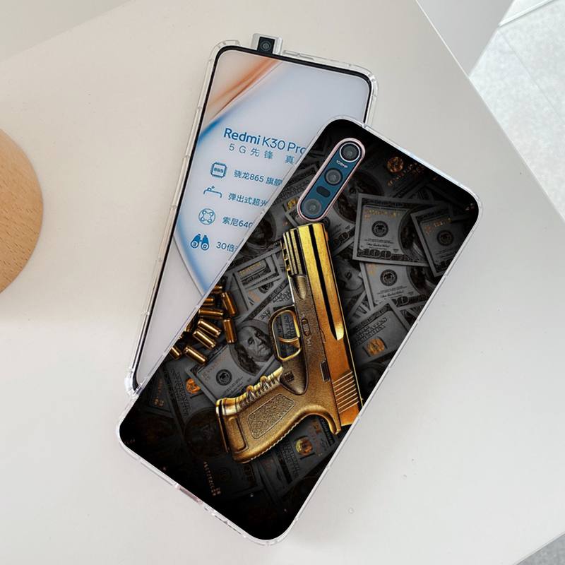 YNDFCNB AK47 Handgun Gun BUllets Phone Case for Samsung S21 A10 for Redmi Note 7 9 for Huawei P30Pro Honor 8X 10i Cover