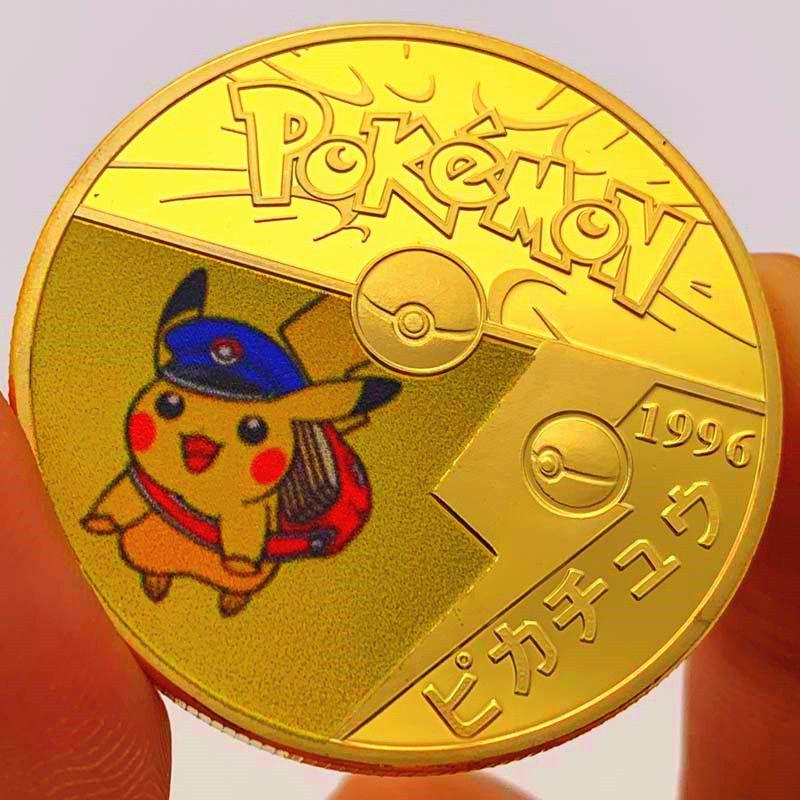 Kiváló Pokemon Érmék Kártyák Pikachu Aranyozott Érme Gyűjtőknek És Rajongóknak