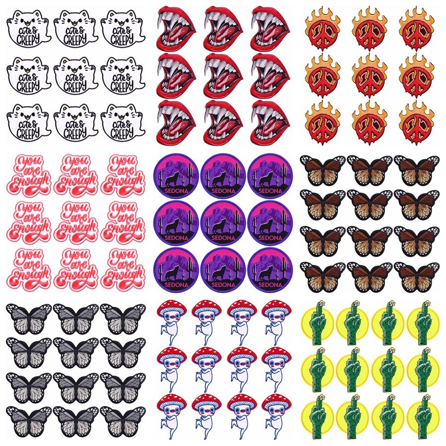 

10 шт./лот, оптовая продажа, вышивка, железные нашивки для одежды, нашивки для одежды, куртки, декор, аппликация, принадлежности для шитья