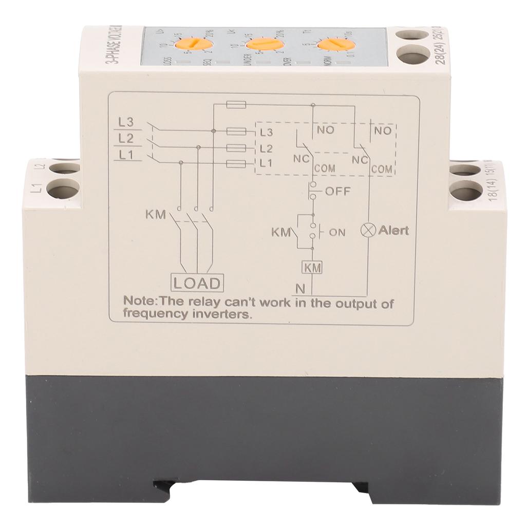 Over Under Voltage Protector Adjustable 3 Phase Monitor Relay JVRD‑380W 380V