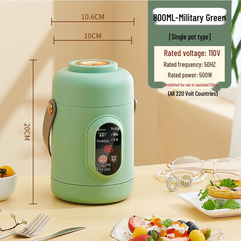 

110V Portable Mini Electric Cooking Pot for Porridge, Soup, and More - Ideal for USA, Japan, and Canada