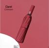 Fully Automatic Windproof Three-Fold Umbrella with Reinforced Structure and Black Sun Protection Coating, Customizable Logo Available.