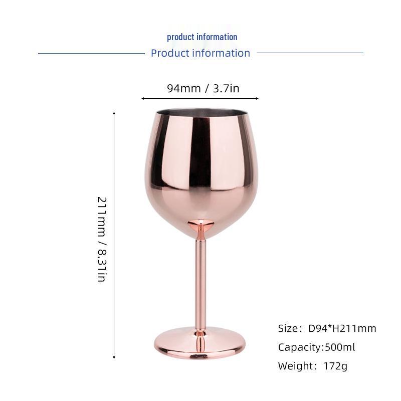 Europäisches Luxus-Wein- und Champagnerglas aus Edelstahl