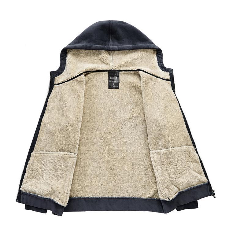 Men's Sets Jacket Pant Warm Fur Winter Sweatshirt Tracksuit Men's Sets Fleece Thick Hooded Brand Casual Track Suits