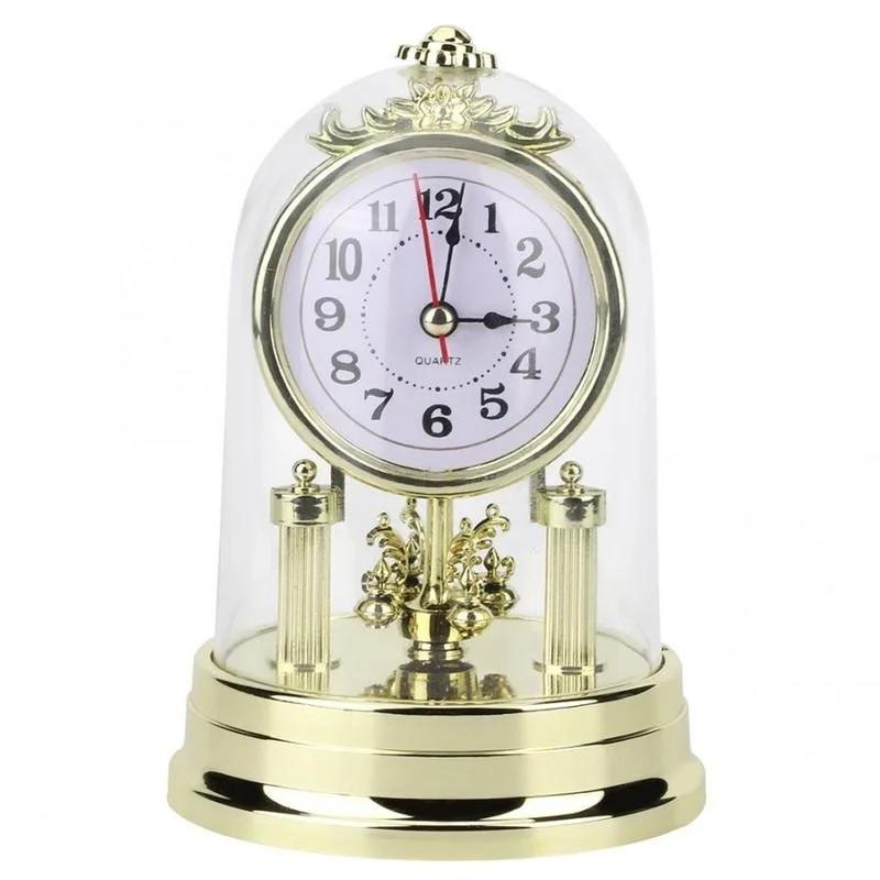 European Style Mute Clock Retro Alarm Clocks Stopwatch Table Clock For Living Room Office Desktop Decoration Watch Gifts