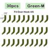 30x Carp Fishing Accessories Hook Kickers Line Aligner Size S/M/L/XL/XXL Fit For Shank Hook 1/2/4/6/8/10 Hair Rigs Tackle