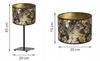 GIA TABLE LAMP, GOLD PATTERN LAMPSHADE