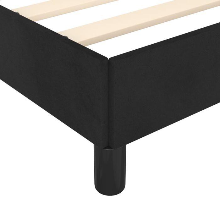 VidaXL Bed Frame with Headboard Black 140x200 Cm Velvet3125881