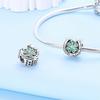 Silver S925 Lucky Charms Colorful Four-leaf Clover Horseshoe Beads Fit Original Bracelets for Women Party Fine Gifts DIY