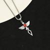 Angel Wings, Men'S Simple Retro Pendant Street Titanium Steel Necklace