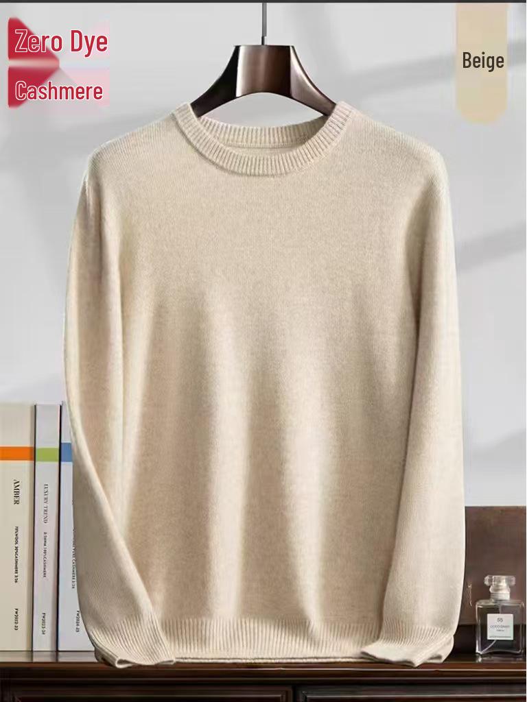 Men's Cashmere High Neck Sweater - Warm Base Layer for Autumn & Winter, Business Casual, Double Strand, Classic Design.