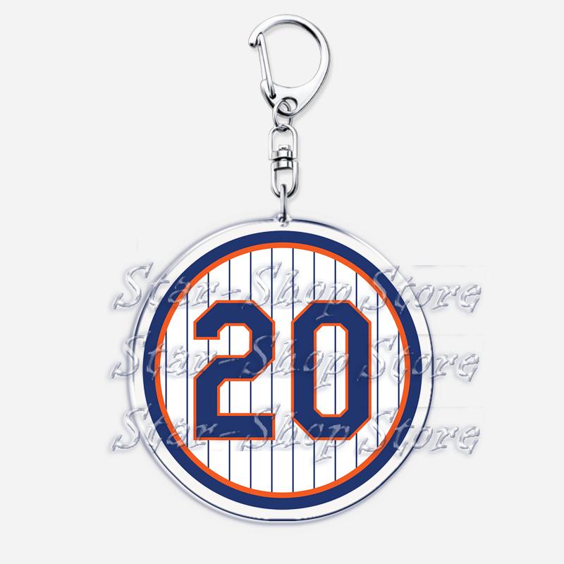 Popular Baseball Jersey Player Number Keychains for Accessories Bag New York Sports Keyrings Jewelry Friends Fans Gifts