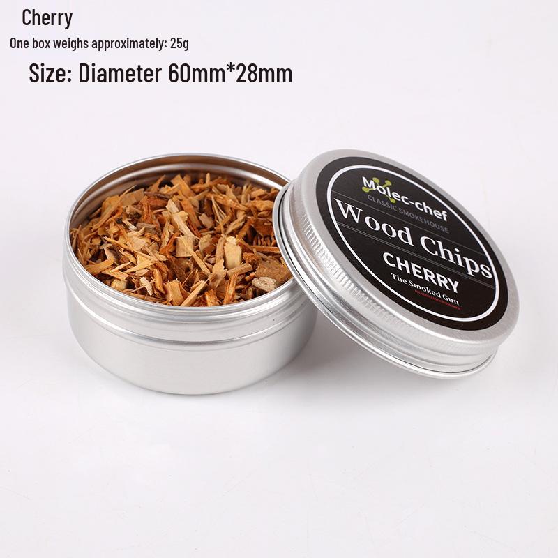 Popular Cocktail Smoker Set: Wooden Smoker, Wood Chips, Bartending Tools, and Ice Cubes