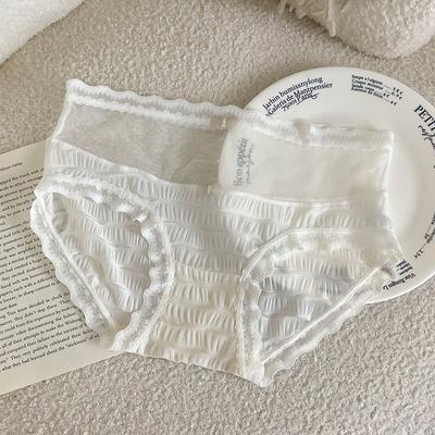 İç Çamaşırı Kadın Dantel Külot İnce Buz İpek Dikişsiz Külot Seksi Antibakteriyel Kasık İç Çamaşırı Kadın