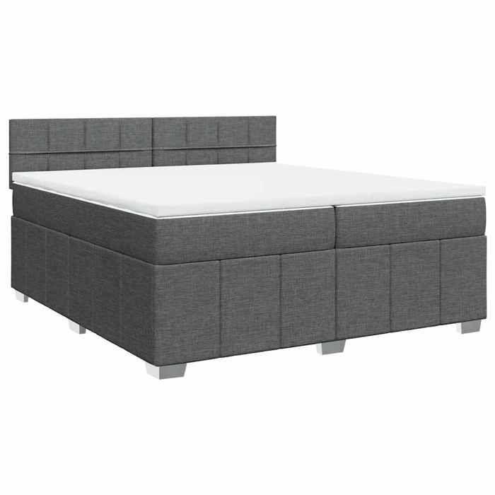VidaXL Sommier à lattes de lit avec matelas Gris foncé 200x200cm Tissu 3287176