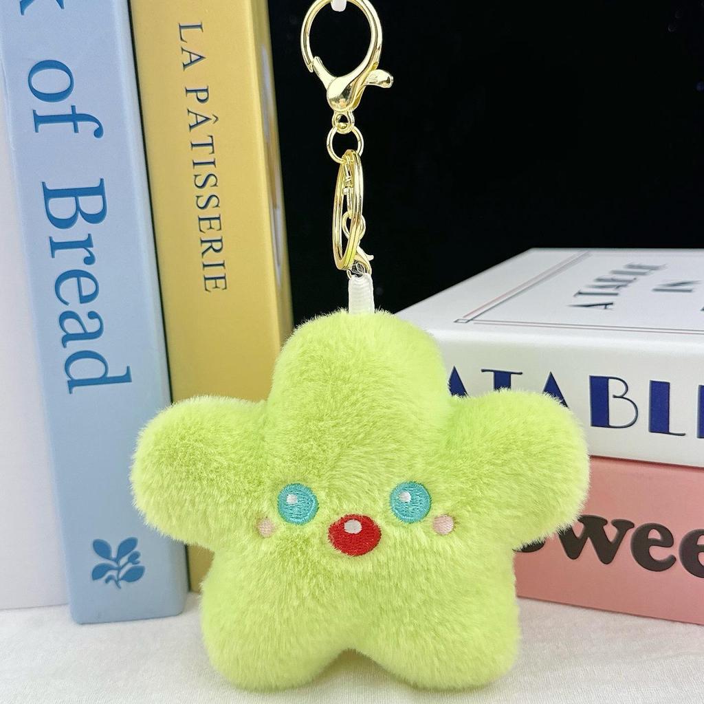 Creative Star Plush Doll Keychain: Girlish Heart Backpack Charm Ornament