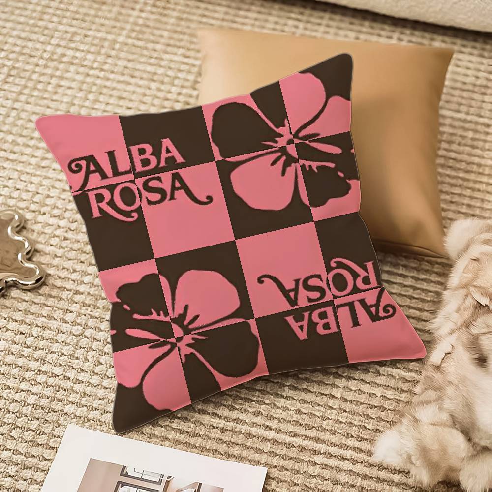 

Мода A-ALBA R-ROSA Наволочка Шелковистая элегантная Комфорт Диван-кровать Невидимая молния Пляжная наволочка 12x12Inch