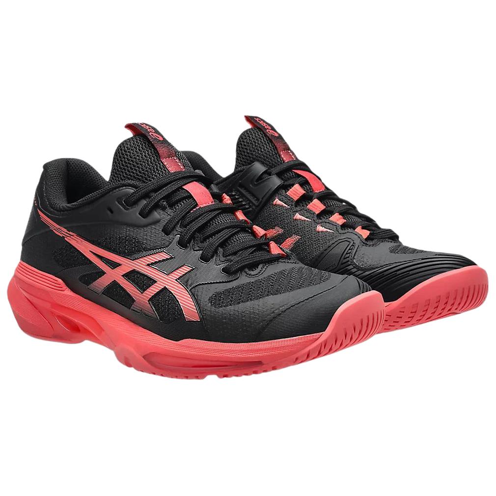 Asics Solution Speed FF 4 Comfortable Fit Low Top Tennis Shoes Women sneaker Black 1042A307-001